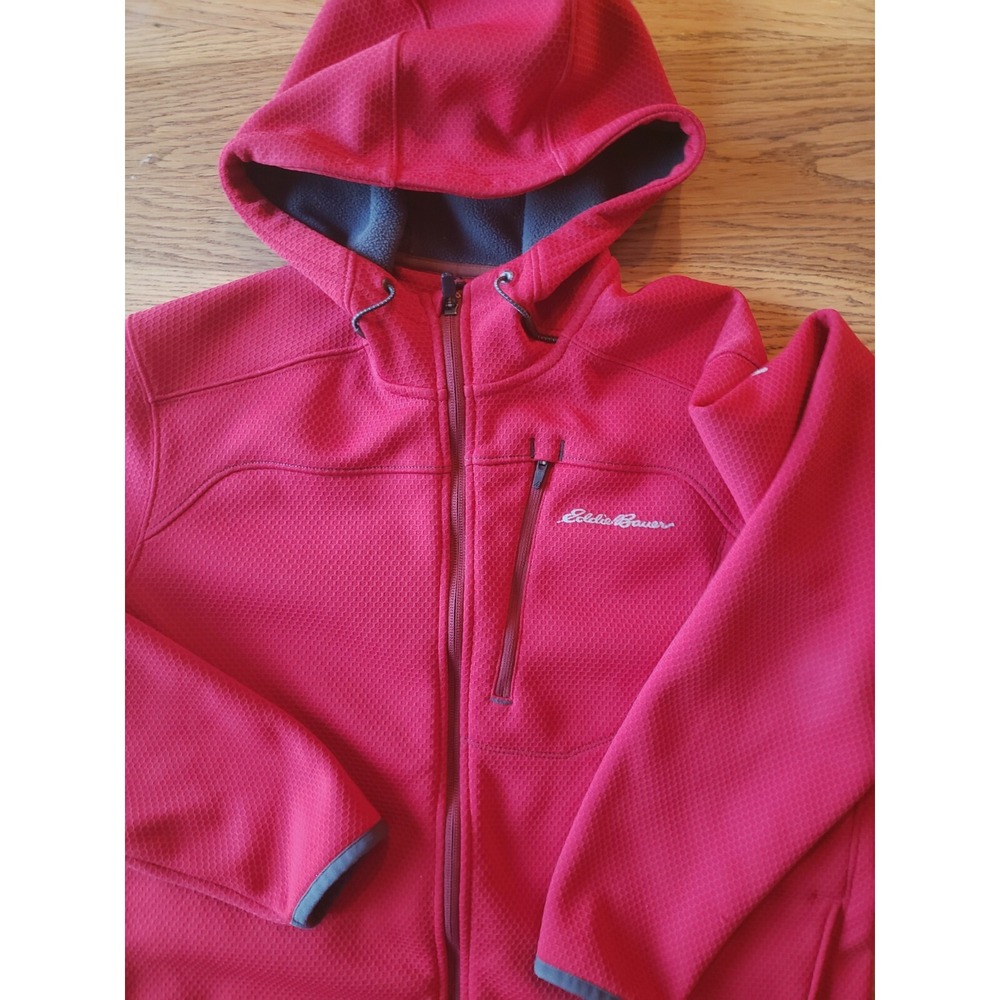 Eddie Bauer Women's Motion Running Jacket Full Zip Dark‎ Red Size Medium EUC